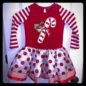 EUC Bonnie Jean Christmas fluffy Tutu top size 3.